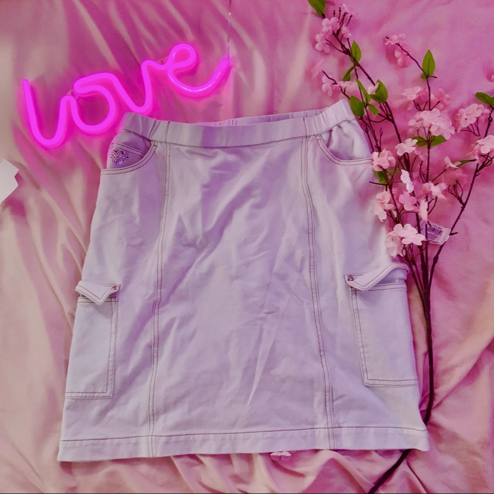 🌸🤍❝Y2K Rhinestone Mini Skirt❞🌸🤍